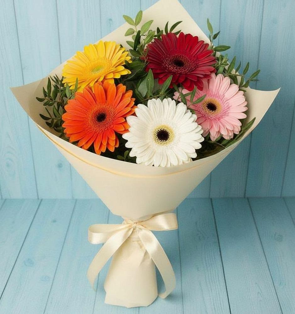 Букет цветов из: Герберы в Утевка