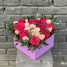 Цветочная композиция из Розы в коробке в Утевка