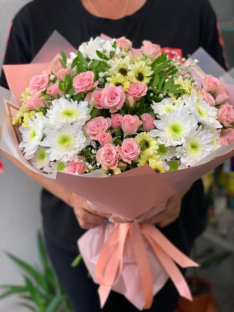 Букет цветов из: Розы и Хризантемы в Утевка