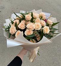 Букет Кремовые розы Латте в Утевка