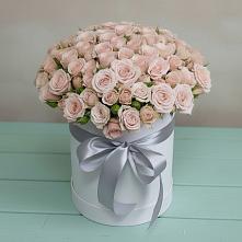 Цветочная композиция из Розы в шляпной коробке в Утевка