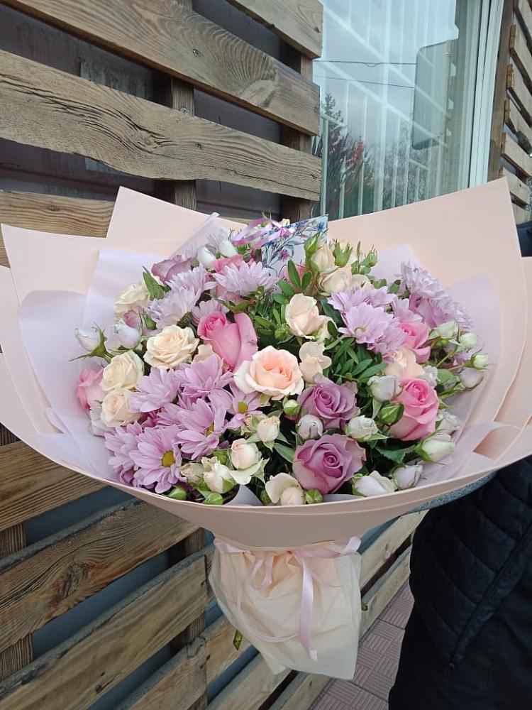 Букет цветов из: Розы и Хризантемы в Утевка