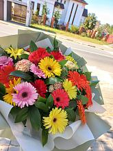 Букет цветов из:  Герберы #REPLACE_PRED# Утевка