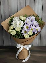 Букет цветов из:  Хризантемы и Розы в Утевка