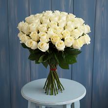 Букет 51 Белая роза Эдлесс Лав в Утевка