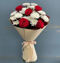 Букет цветов из:  Розы и Хризантемы в Утевка
