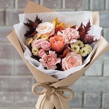 Букет цветов из:  Гвоздики, Хризантемы и Розы в Утевка