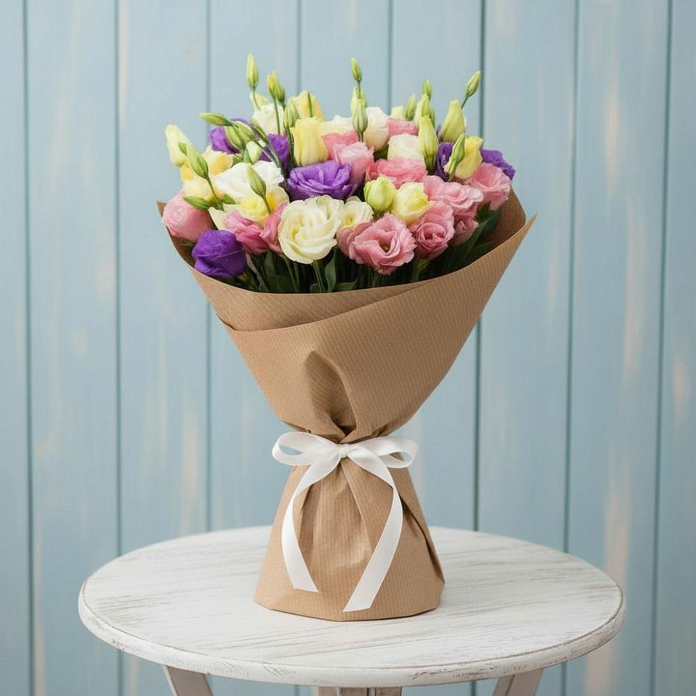 Букет цветов из: Лизиантусы в Утевка