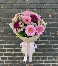 Букет цветов из:  Герберы и Хризантемы #REPLACE_PRED# Утевка