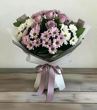 Букет цветов из:  Хризантемы и Розы в Утевка