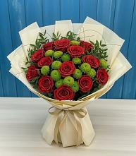 Букет цветов из:  Розы и Хризантемы в Утевка