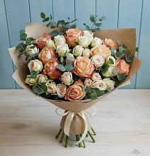 Букет цветов из:  Альстромерии и Розы в Утевка