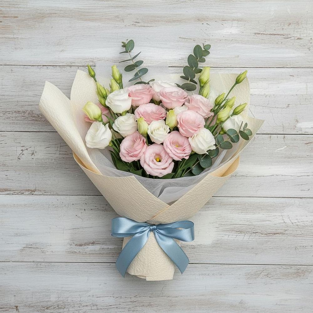 Букет цветов из: Лизиантусы в Утевка